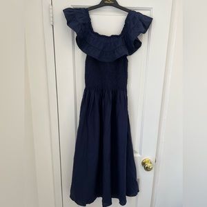 Navy linen Akilah dress